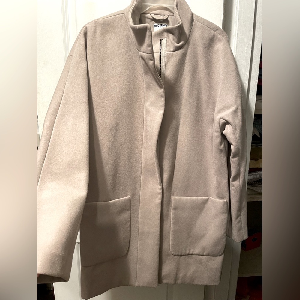 Perfect holiday Polyester Old navy coat, size Large, Brand new condition.